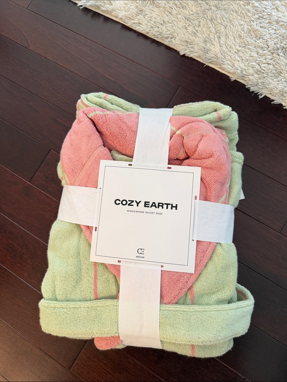 Cozy Earth Women's Pink & Mint Bathrobe